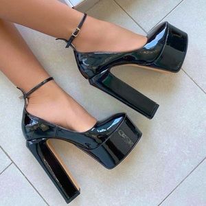 Steve Madden Platform Patent Black Sky High Heels
